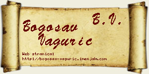 Bogosav Vagurić vizit kartica